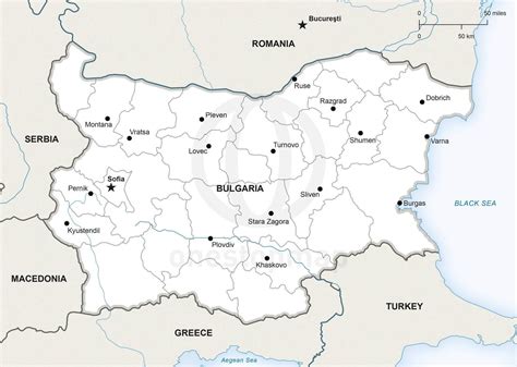 Vector Map Of Bulgaria Political One Stop Map