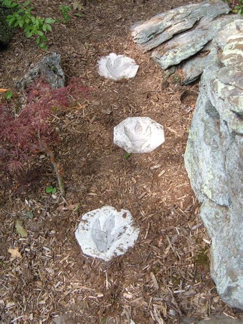 1300x1300 dinosaur footprint, volcano, palm tree, stones, bone and cactus. Jurassic Path: Making Stepping Stones With Dinosaur Prints ...
