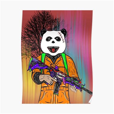 Cute Angry Panda With Gun Poster For Sale By Hakins Redbubble