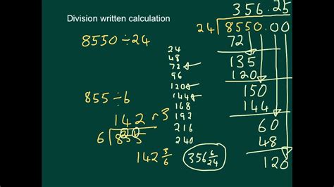 Division Calculation Youtube