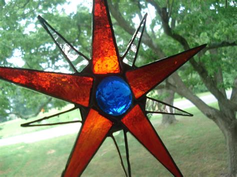 Stained Glass Star Ceiling Fan Stained Glass Stars Artwork Home Decor Work Of Art