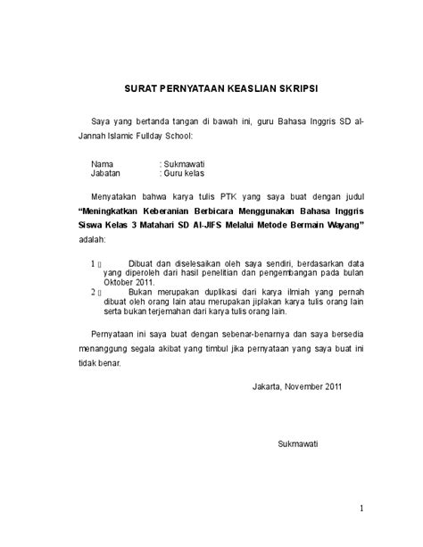 Biasanya surat ini dilengkapi dengan materai sebagai penguat kepercayaan dan agar terlihat kredibel. (DOC) SURAT PERNYATAAN KEASLIAN SKRIPSI ‎ ‏Saya yang ...