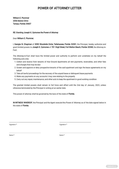 Request For Power Of Attorney Letter Google Docs Word Pdf Template Net