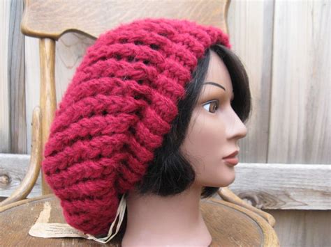 Slouch Hat Red Velvet Knitted Hats Slouch Hat Hats