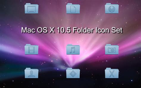 Mac Os X 105 Folder Icon Set By Vistaskinner99 On Deviantart