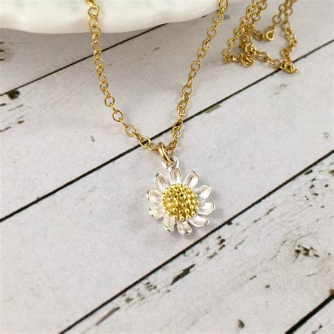Sunflower Necklace-Sunflower Pendant-Sunflower Gifts-14K ...