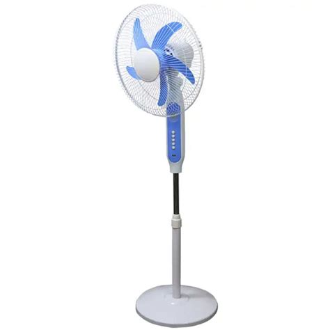 Ac Dc Pedestal Fan With Copper Motor 16 Inch 18 Inch Stand Fan With Led Light Dc 12v Solar