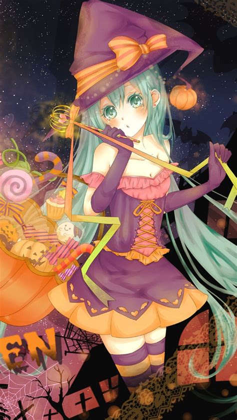 Looking for the best anime wallpapers for phone? ハロウィーンのアニメの女の子 iPhoneの壁紙 | 640x1136 iPhone 5 (5S) (5C) 壁紙 ...
