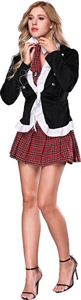 Vovoni Ltd Sexy Schoolgirl Costume Adult Naughty School Girl Costume