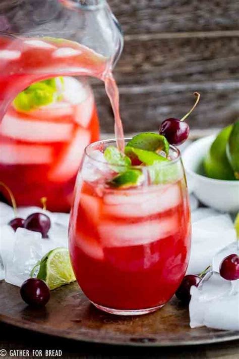Homemade Cherry Limeade Easy Summer Drink Recipe With Fresh Fruit