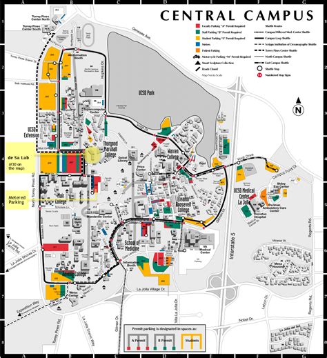 Uc San Diego Campus Map Map Of California Coast Cities