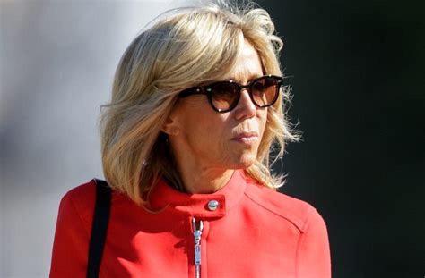 French First Lady Brigitte Macron Commands Attention In Thigh Skimming