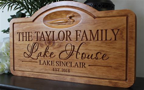 Lake House Sign Personalized Lake House T Lake Decor Established