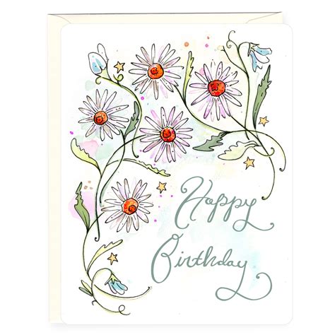 Happy Birthday Daisy Greeting Card H Macdo Paper Co