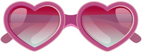 Aviator Sunglasses Clip Art Pink Heart Sunglasses Png Clipart Image