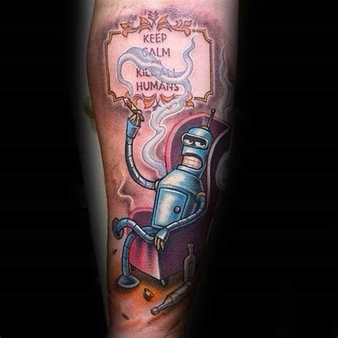 It's been 21 years since futurama debuted and gave viewers got their first taste of new new york in the 31st century. 40 Bender Tattoo Designs For Men - Futurama Robot Ink Ideas