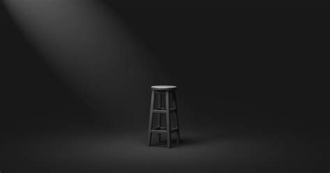 Premium Photo Black Chair And Spotlight Low Key Tone On Empty Dark