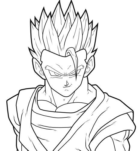 Dragon ball z colouring book coloring pages kids clip art library. Gohan Drawing