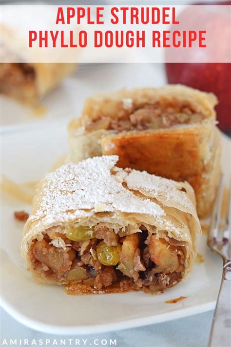 Brush edges around apple filling with butter. Apple Strudel | Recipe | Strudel recipes, Easy apple strudel recipe, Phyllo dough recipes