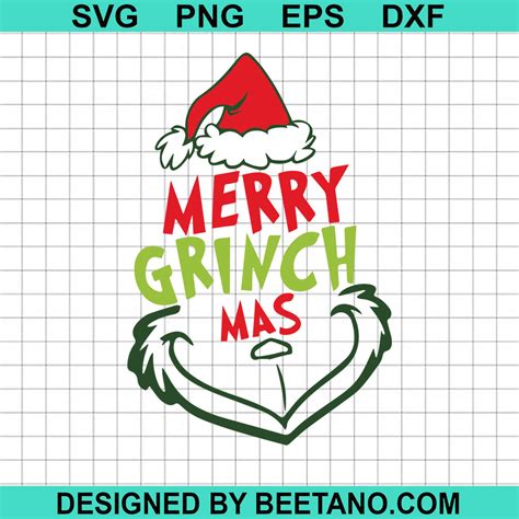 Merry Grinchmas SVG Grinch Christmas SVG Grinch Face SVG