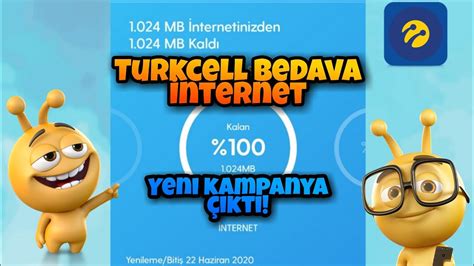 Yen Kampanya Ikti Haftal K Gb Turkcell Bedava Nternet Youtube