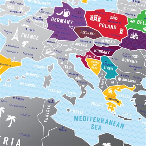 Geografska Karta Evrope Sa Drzavama Drzave Evrope Shefalitayal Među ovih državama