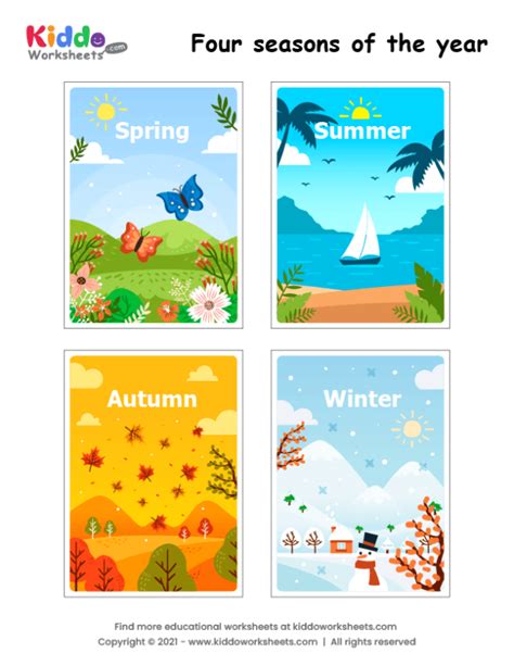 Free Printable Four Seasons Of The Year Worksheet Kiddoworksheets