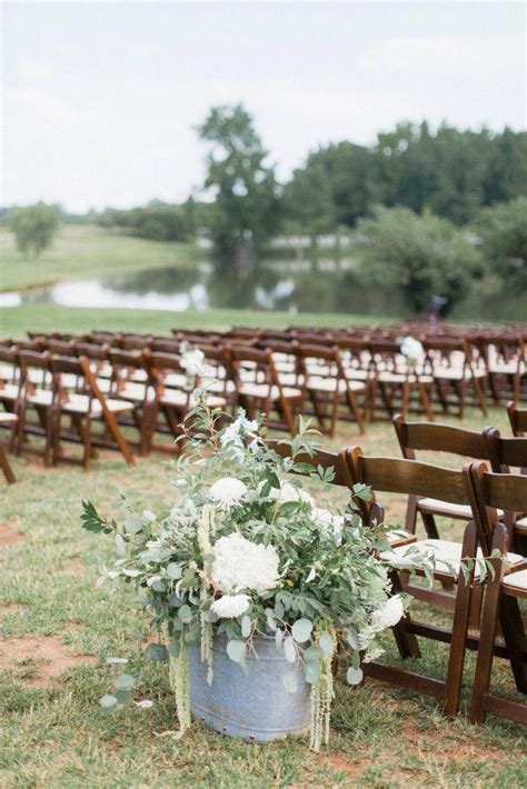 Outdoor Wedding Cermeony Ceremony Flower Ideas Featured On Southern