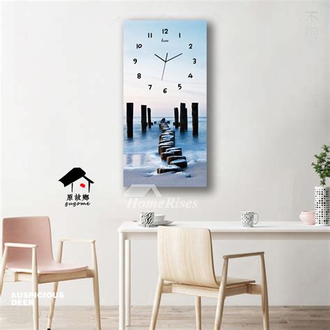 rectangular wall clock long analog   creative