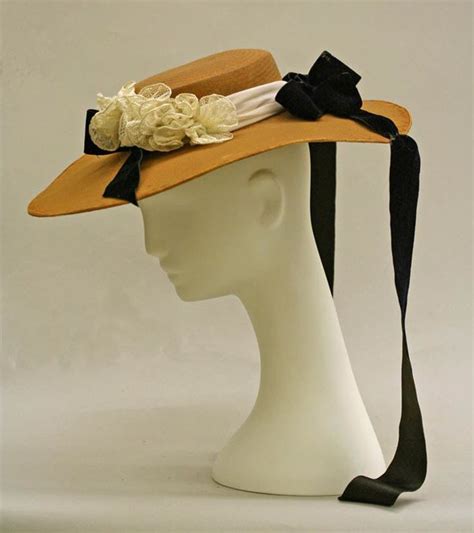 Mid 19th Century America Straw Hat Historical Hats Victorian Hats