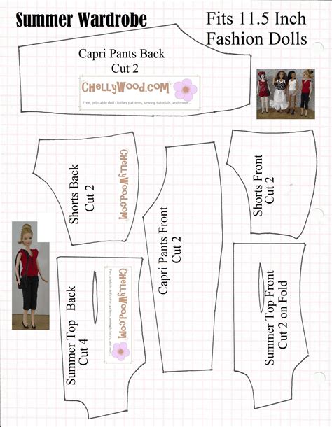 Pin By Yvonne Clogne On Free Printable Patterns For Barbie Dolls