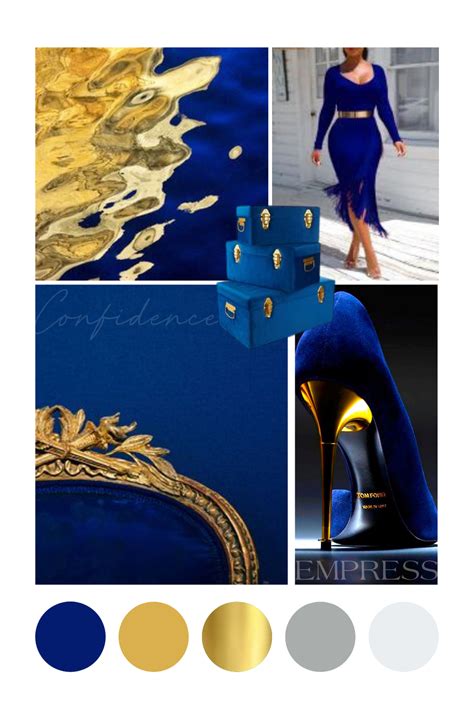 Royal Blue And Gold Branding Mood Board For Logo Concepts Royal