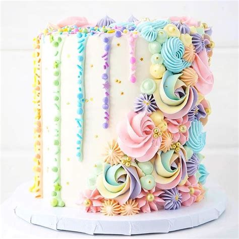 So Happy I Had The Opportunity To Make This Pastel Rainbow Cake For A