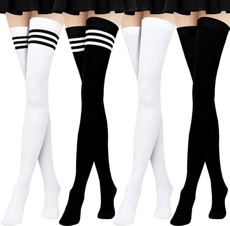 FREE Gifts Price Promise DPois Women Nylon Thigh High Vintage Unlined