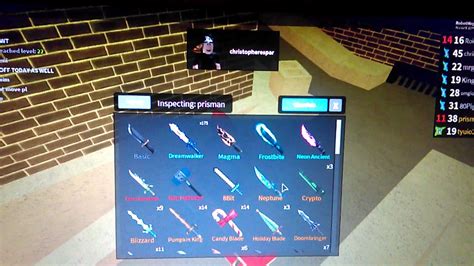 Roblox Assassin The Biggest Inventory Ever Knives