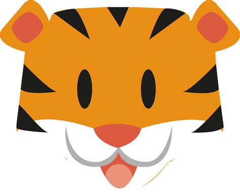 Baby Tiger Face Clipart Woordkaart Tijger Png Download Full Size