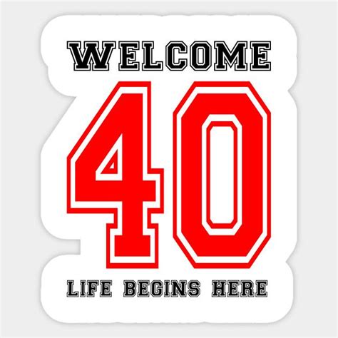 Life Begins At Forty By Octerson Life Vinyl Sticker Sticker Design