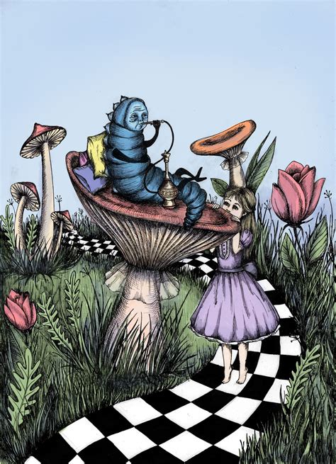The Blue Caterpillar Alice In Wonderland On Behance Alice In