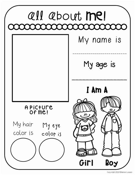 30 Printable Worksheets All About Me Printable Coo Worksheets