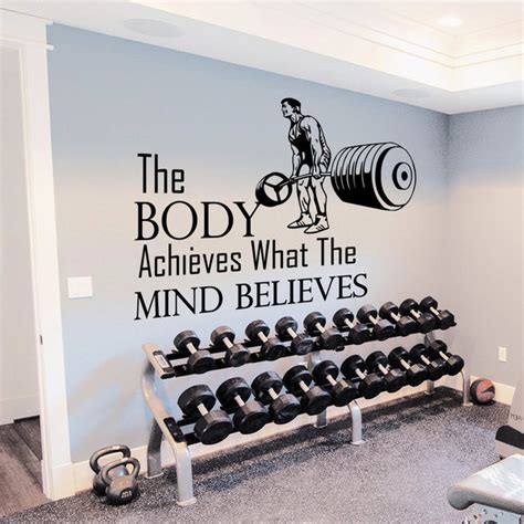 Gym Inspirational Quote Vinyl Sticker Wall Art On Sale