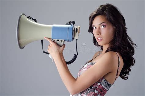 Attractive Female Stock Image Image Of Posing Speaker