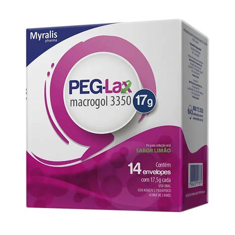 Peg Lax Com 14 Envelopes Macrogol 17g Drogaria Araujo