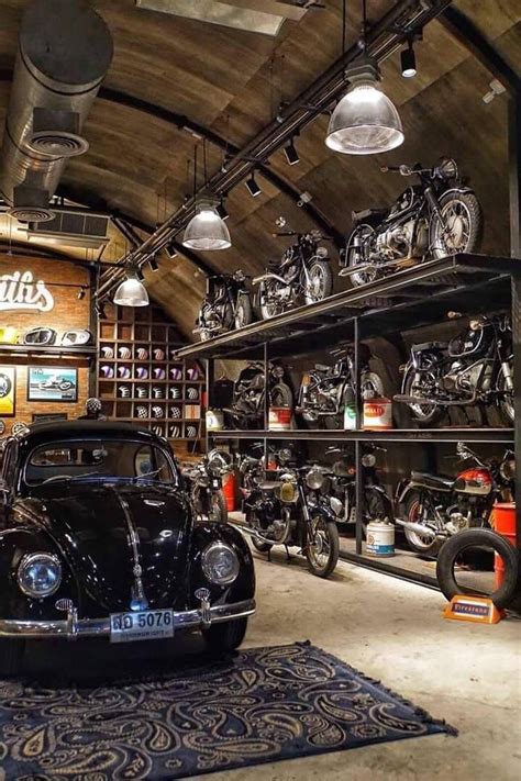 Motorcycle Garage Man Cave Garage Design Interior Garage Design Motorcycle Storage Garage