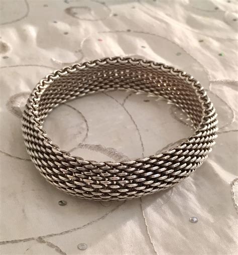 Tiffany And Co Somerset Mesh Bracelet Sterling Silver Etsy Sterling