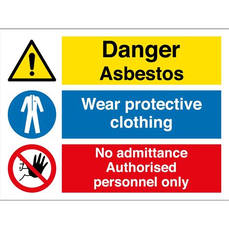 Wear Protective Clothing Asbestos Signs From Signs Uk