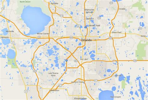 Map Of Orlando Fl Area