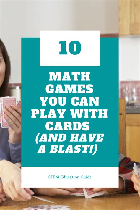 10 Awesome Math Card Games Math Card Games Math Games Middle School