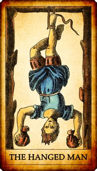 Inversion, action being slow down, being imprisoned, waste of time, experimental period, lesson learnt, sense of the universe, enlightenment, unique perspective, a new point of view. Tarot card "The Hanged Man"