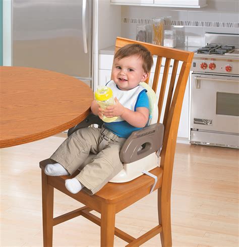 Folding Infant Feeding Seat Toddler Booster Chair Straps Compact Tray