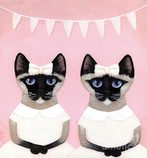 The Siamese Twins By Ryan Conners Cat Art Cat Illustration